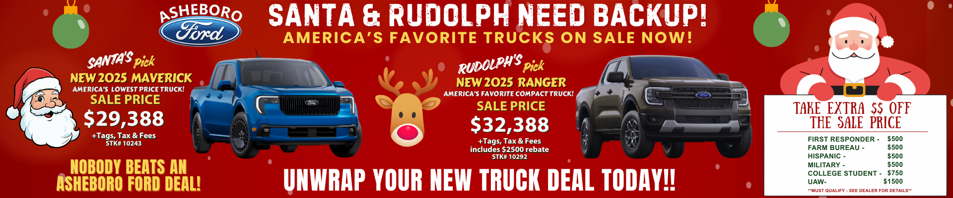 2025 Maverick and Ranger