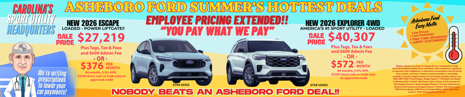2026 Escape & 2026 Explorer 4WD