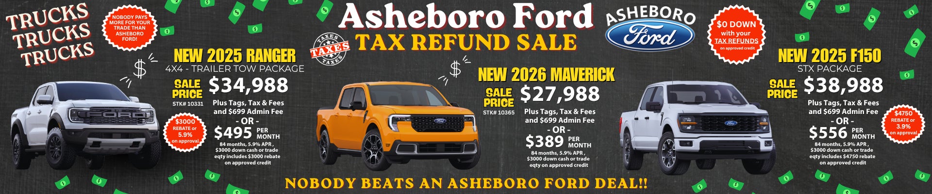 NEW 2025 Ranger and F150, 2026 Maverik